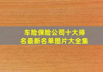 车险保险公司十大排名最新名单图片大全集