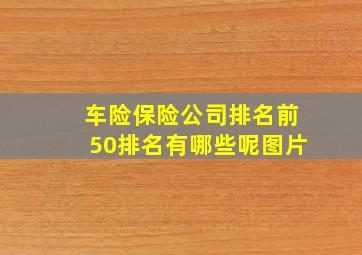 车险保险公司排名前50排名有哪些呢图片