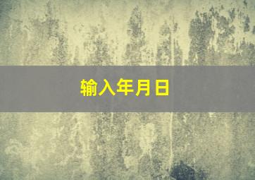 输入年月日