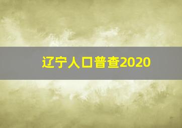 辽宁人口普查2020