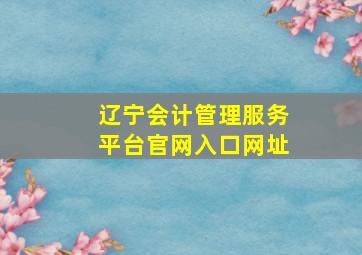 辽宁会计管理服务平台官网入口网址