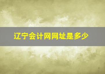 辽宁会计网网址是多少