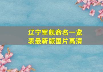 辽宁军舰命名一览表最新版图片高清