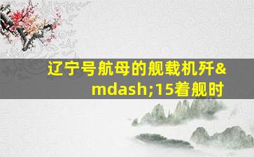 辽宁号航母的舰载机歼—15着舰时