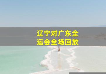 辽宁对广东全运会全场回放