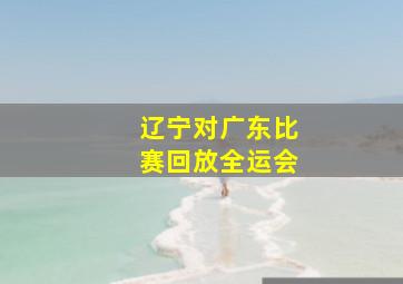 辽宁对广东比赛回放全运会