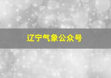 辽宁气象公众号