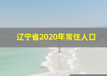 辽宁省2020年常住人口