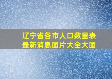 辽宁省各市人口数量表最新消息图片大全大图