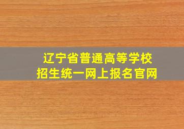 辽宁省普通高等学校招生统一网上报名官网