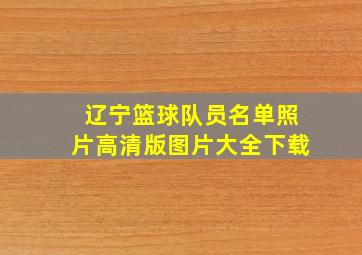 辽宁篮球队员名单照片高清版图片大全下载