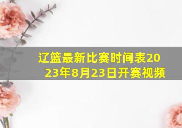 辽篮最新比赛时间表2023年8月23日开赛视频