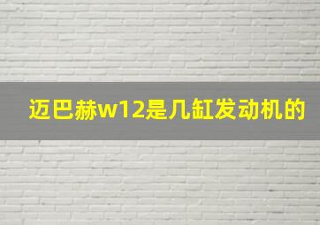 迈巴赫w12是几缸发动机的