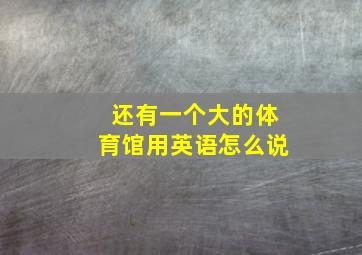 还有一个大的体育馆用英语怎么说