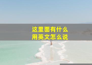 这里面有什么用英文怎么说