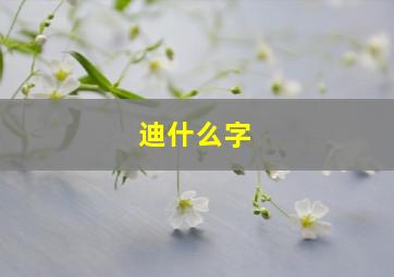 迪什么字