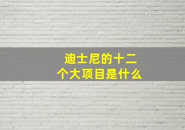 迪士尼的十二个大项目是什么