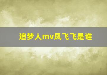 追梦人mv凤飞飞是谁