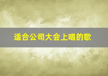 适合公司大会上唱的歌