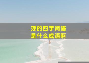 郊的四字词语是什么成语啊