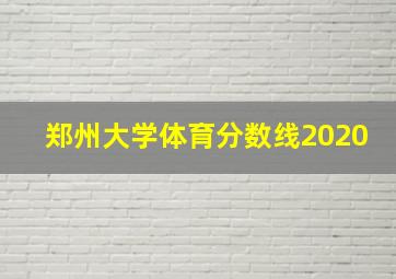 郑州大学体育分数线2020