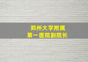 郑州大学附属第一医院副院长