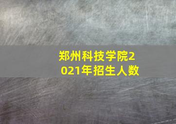 郑州科技学院2021年招生人数