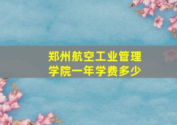 郑州航空工业管理学院一年学费多少