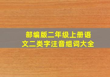 部编版二年级上册语文二类字注音组词大全