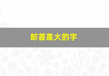 部首是大的字