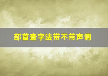 部首查字法带不带声调