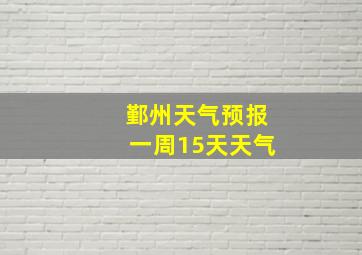 鄞州天气预报一周15天天气