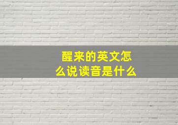 醒来的英文怎么说读音是什么