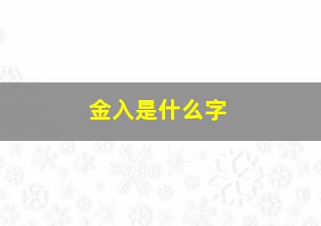 金入是什么字