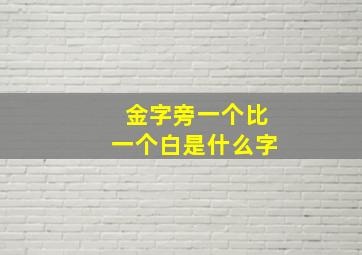 金字旁一个比一个白是什么字