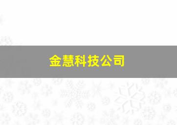 金慧科技公司