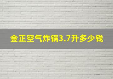 金正空气炸锅3.7升多少钱