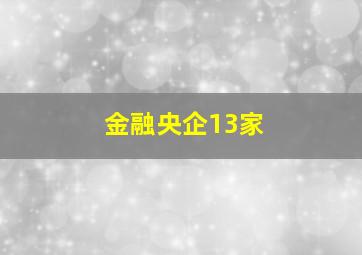 金融央企13家