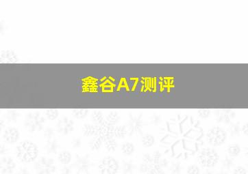 鑫谷A7测评