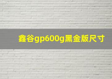 鑫谷gp600g黑金版尺寸