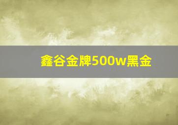 鑫谷金牌500w黑金