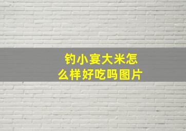 钓小宴大米怎么样好吃吗图片