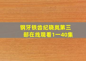 钢牙铁齿纪晓岚第三部在线观看1一40集