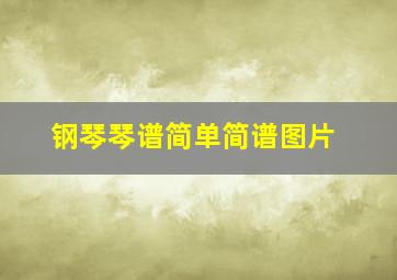 钢琴琴谱简单简谱图片