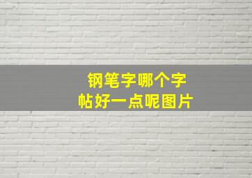 钢笔字哪个字帖好一点呢图片