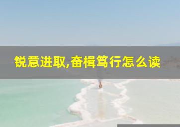 锐意进取,奋楫笃行怎么读