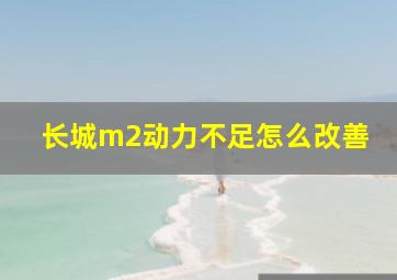 长城m2动力不足怎么改善