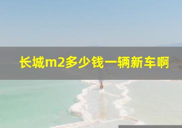 长城m2多少钱一辆新车啊