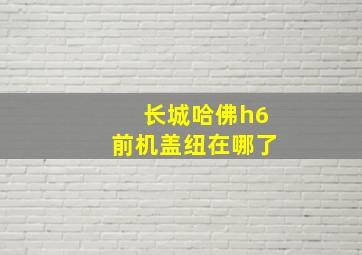 长城哈佛h6前机盖纽在哪了