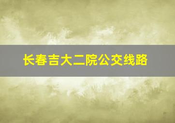 长春吉大二院公交线路